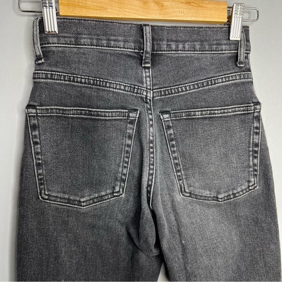 EVERLANE Washed Black High Rise Straight Jeans - Picture 4 of 7